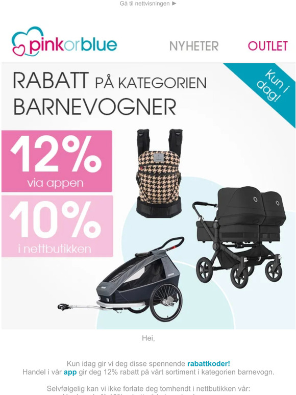 Rabattkoder på kategorien Barnevogner