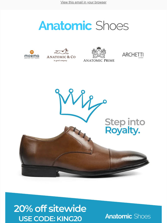 Step into Royalty with 20% Off Site Wide