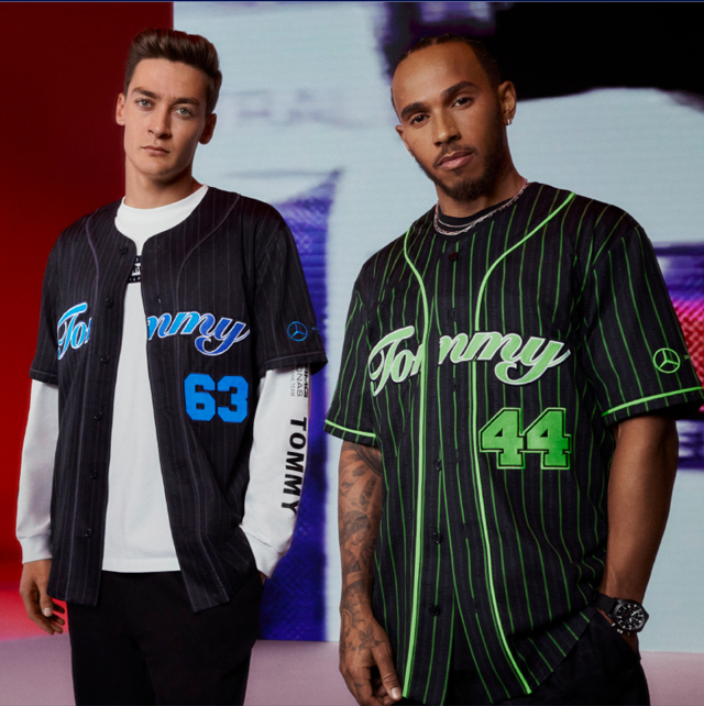 Tommy x Mercedes-AMG F1 x Awake NY Baseball Jersey Black/Blue 63