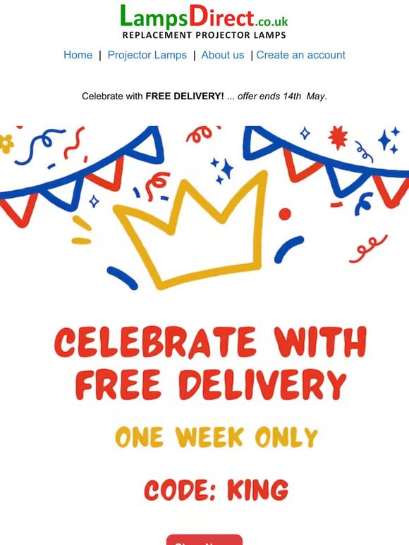 👑 Celebrate with Free Delivery!  👑