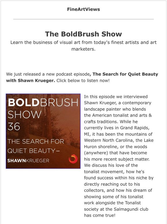 New Podcast Episode: The Search for Quiet Beauty with Shawn Krueger