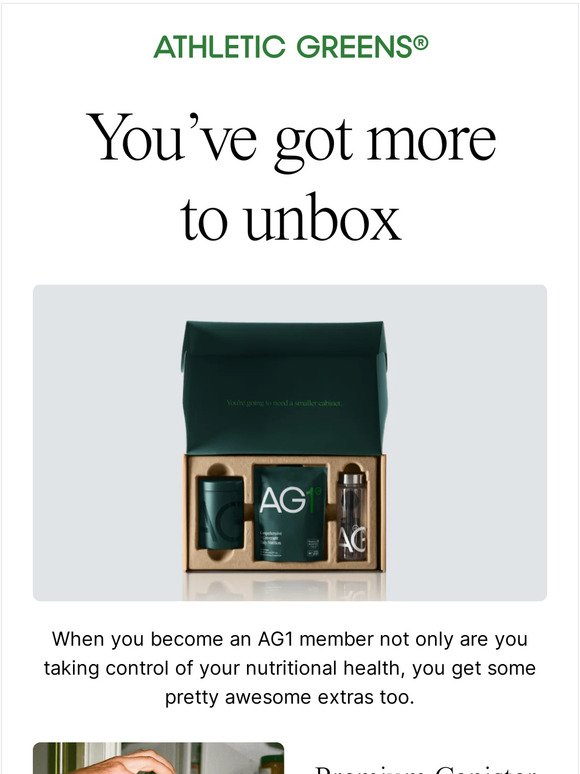 Your free AG1 welcome kit is waiting*