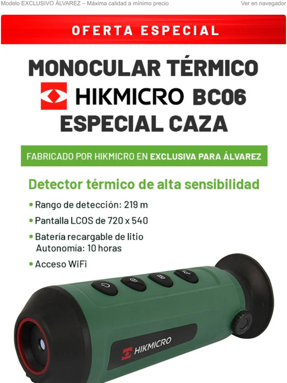Monocular Térmico Hikmicro EXCLUSIVO por solo 349,99 euros