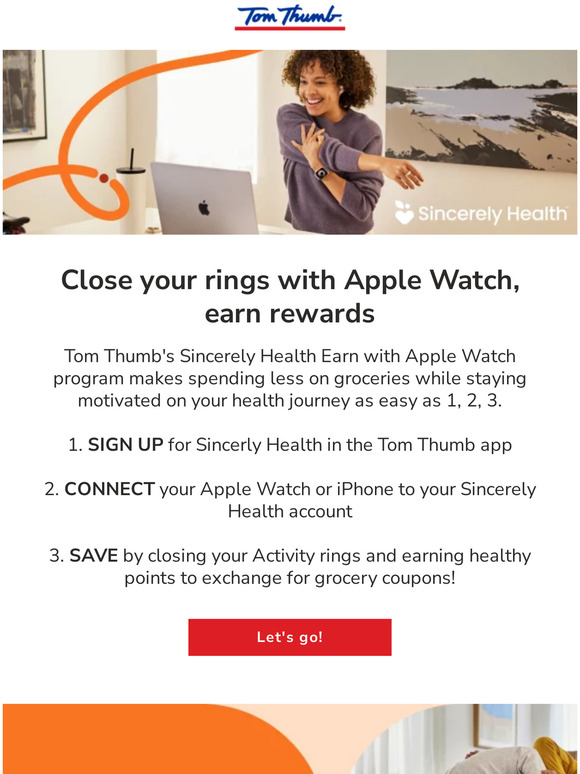 Stay active, earn rewards with Tom Thumb's Sincerely Health