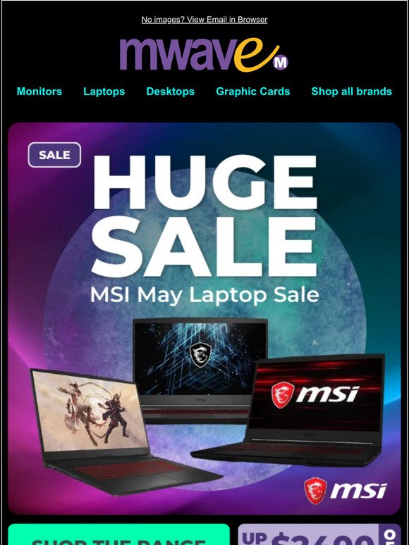 Up to $2400 OFF selected MSi Laptops