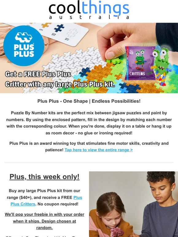 CoolThings Australia: New Plus Plus Kits | Get a Free Plus Plus Critter ...