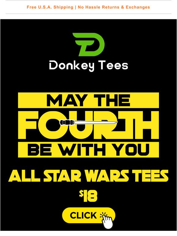 ⚡️$18 ★ WARS Tees TODAY⚡️ May the 4th be with You! ✨