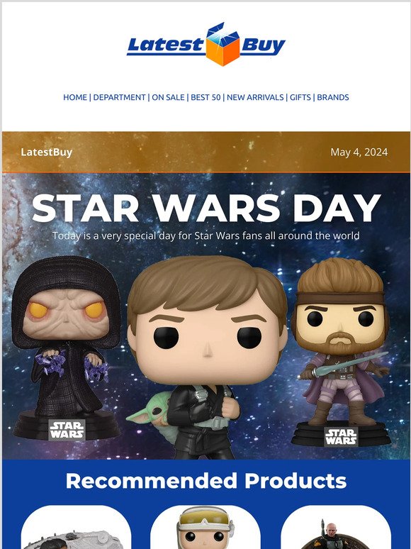 ... Check out our out-of-this-world Star Wars Day products! 🗡️👽🛸