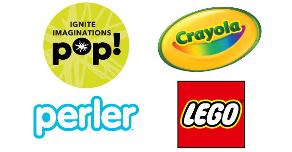 Logos - POP! Crayola. Perler. LEGO.