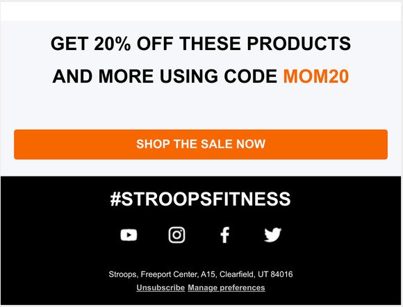 Stroops Mother's Day Sale Starts Today Get 20% OFF Sitewide