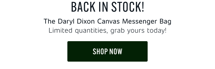 BACK IN STOCK! The Daryl Dixon Canvas Messenger Bag Limited quantities, grab yours today! - SHOP NOW