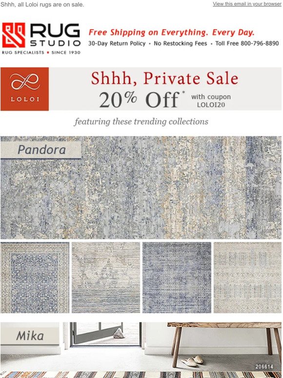 Private Sale of Loloi Rugs • 20% Off