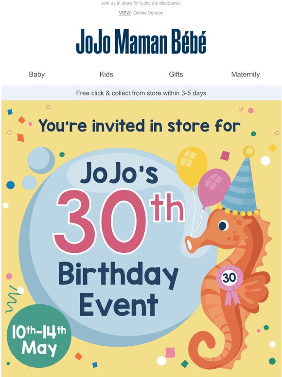 You're invited to JoJo's 30th Birthday Event! 🎉