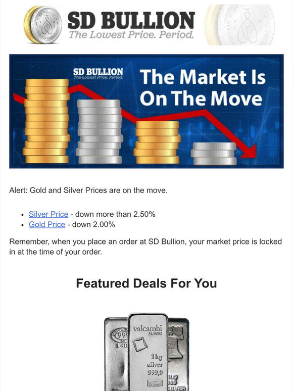 Precious Metals Dealer  Buy Gold & Silver Online - SD Bullion