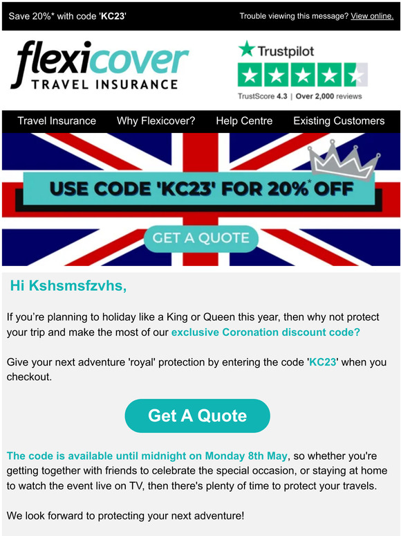Save 20%* With Discount Code 'KC23'