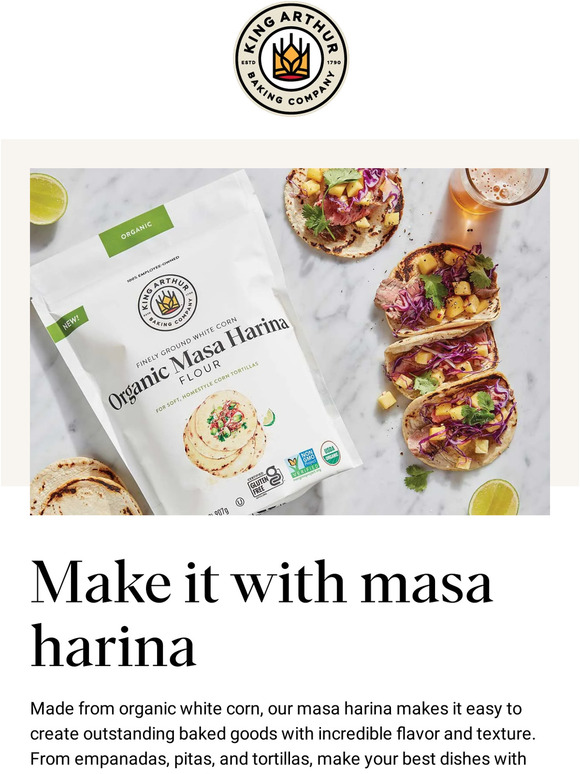 King Arthur Baking Make it with Masa Harina Milled