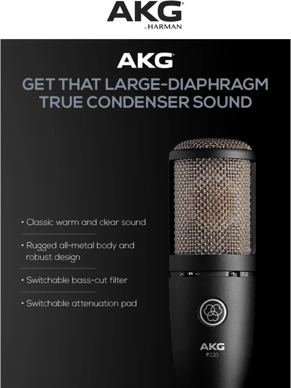 The Ultimate AKG Microphone: P220 at $30 off!
