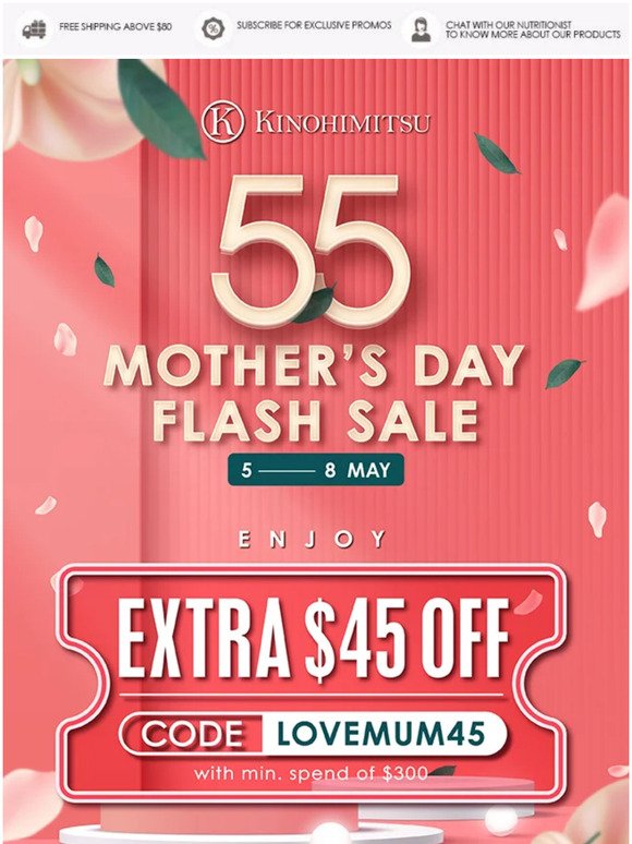 🥰 5.5 Mother's Day Flash Sale Is Here! Get Your Mother's Day Gifts Now! 🤩