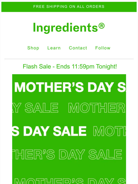 Mother’s Day Flash Sale Extended- 12 hrs only!
