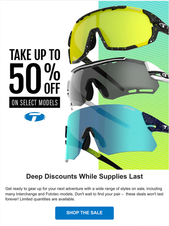 Up to 50% off while supplies last!