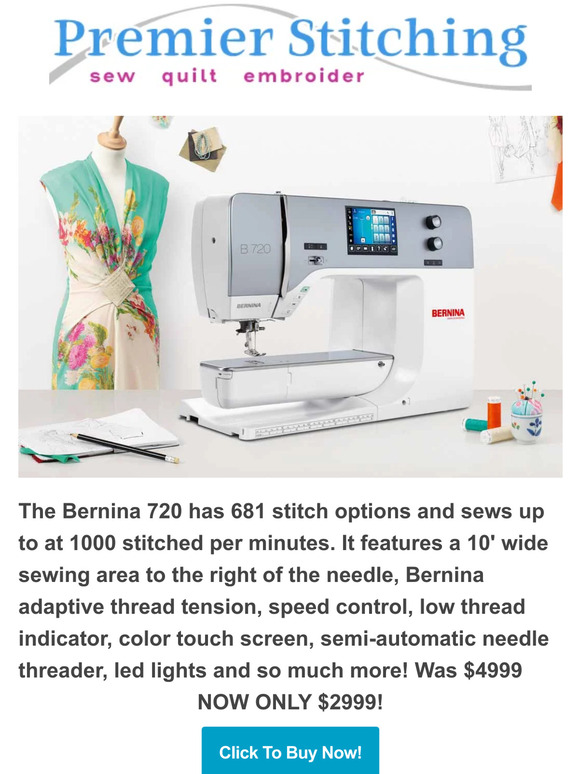 Bernina 720 Discounted Another $2000!