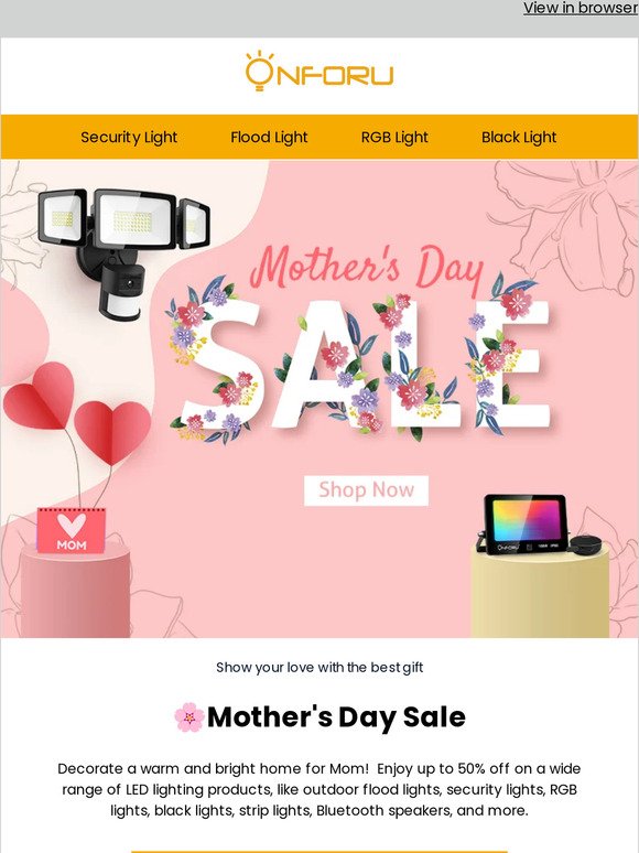 🌸Mother's Day Sale >> Up to 50% Off!