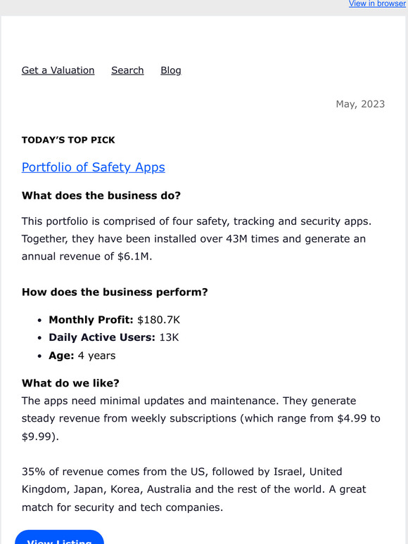FOR SALE: Four Safety Apps | 43M Total Downloads 