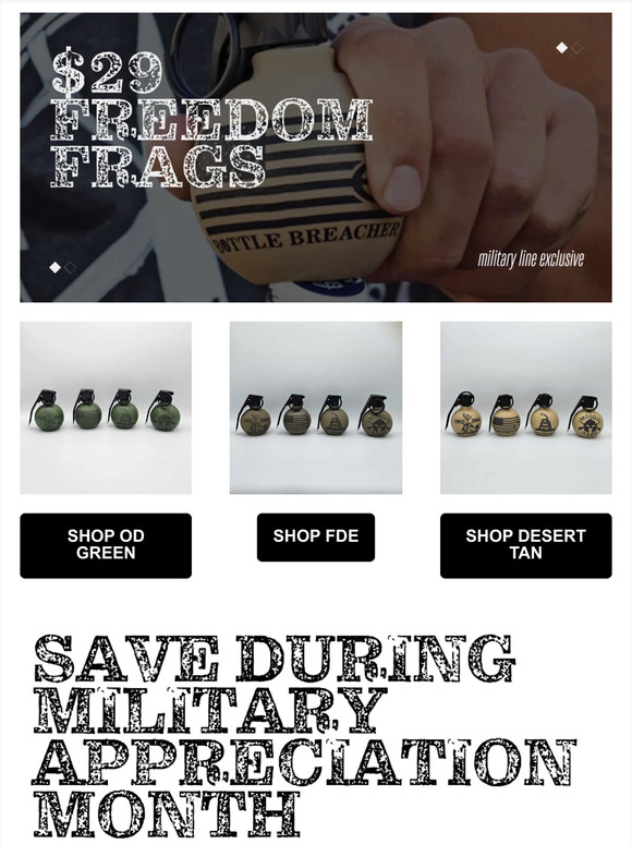 Freedom Frags on sale NOW!
