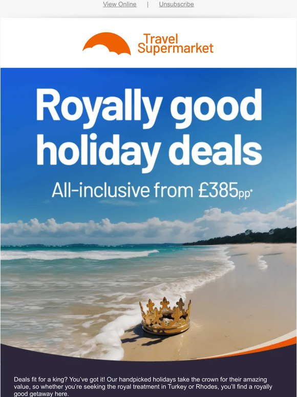 TravelSupermarket: Royally good travel deals from £197pp* 👑 | Milled