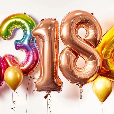 number balloons