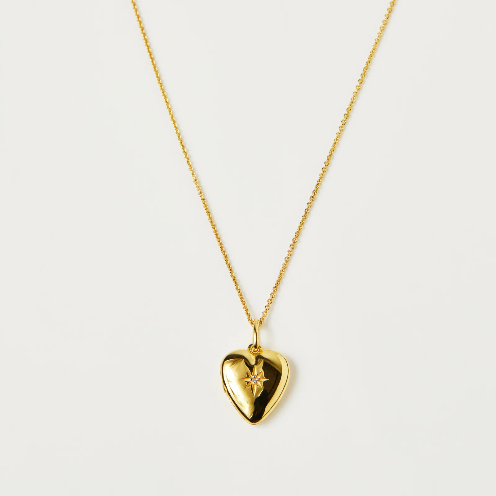 Image of Diamond Star Set Heart Locket