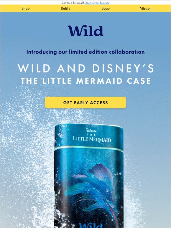 Exclusive: Wild and Disney's The Little Mermaid case with Ocean Mist scent