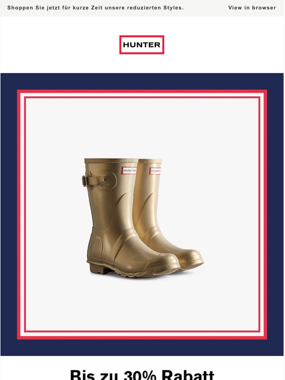 Bis zu 30% Rabatt auf unsere legendären Gummistiefel