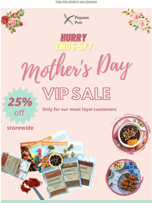 Hurry! Mother's Day VIP sale is live 🌹