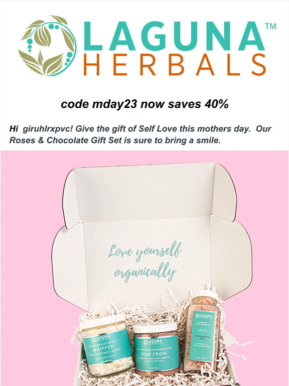 40% Off  Organic Bodycare Treats for Mom!