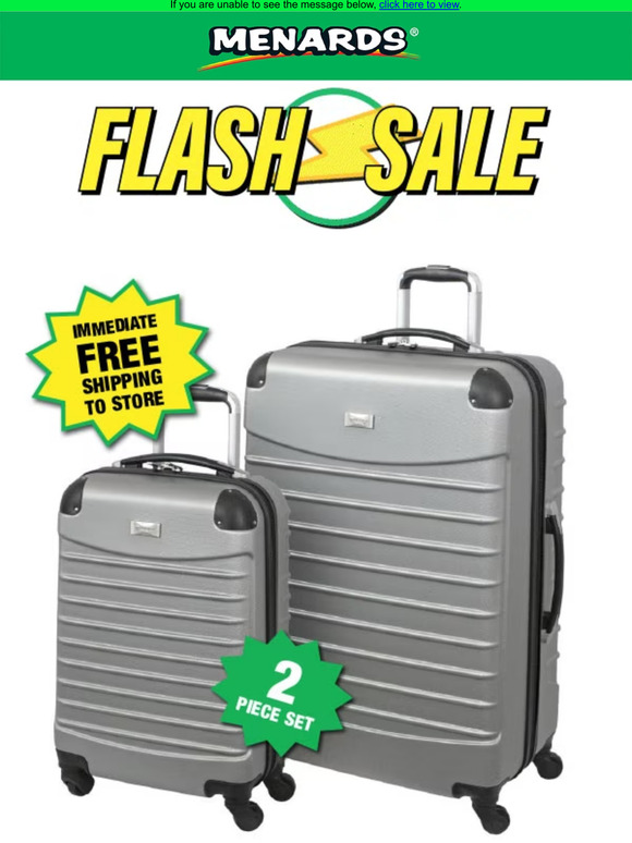 Menards luggage sale