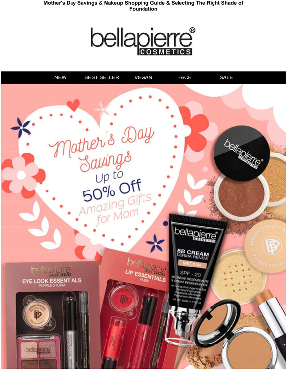 Mother's Day Savings - Amazing Gift for Mom - Savings of up to 50%! - Bellapierre Cosmetics USA