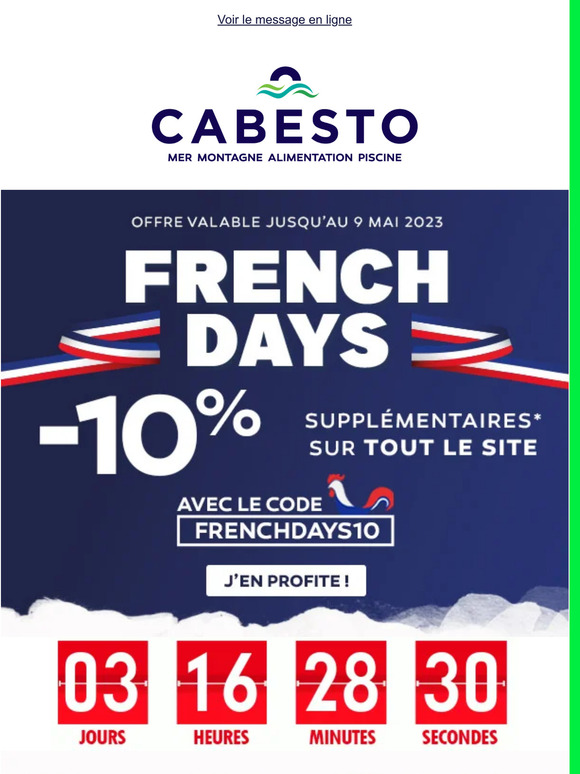 ⏱️ Tic, Tac ! Plus que quelques jours pour profiter de nos Frenchdays !