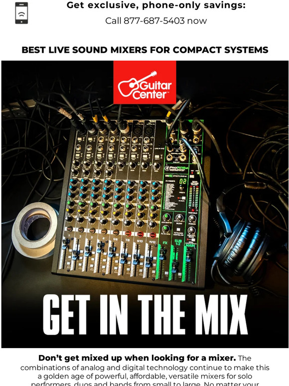 Guitar Center Pick the best mixer for your live sound system Milled