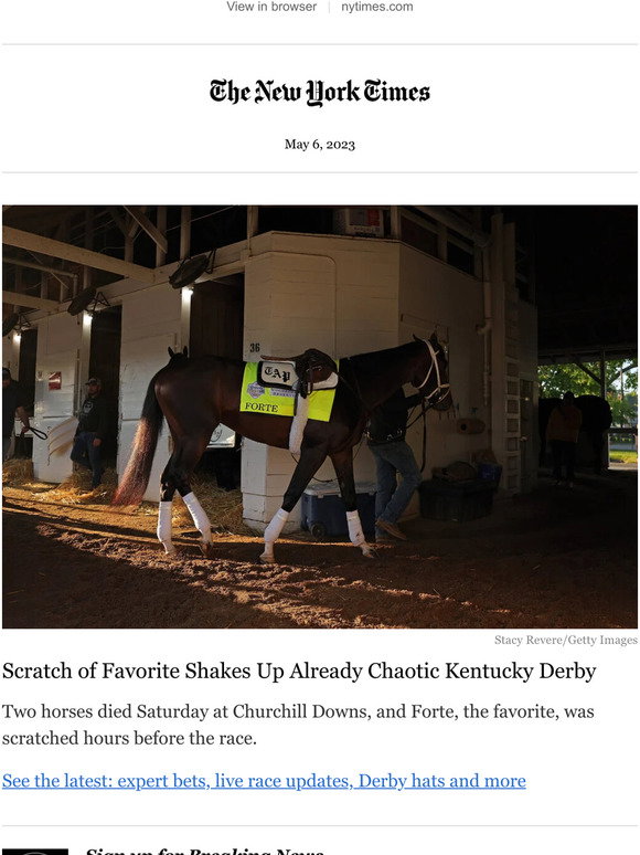 The New York Times Kentucky Derby Two horses die on race day and the