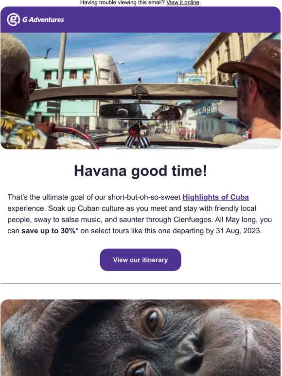 Cultural Cuba + Borneo beyond orangutans