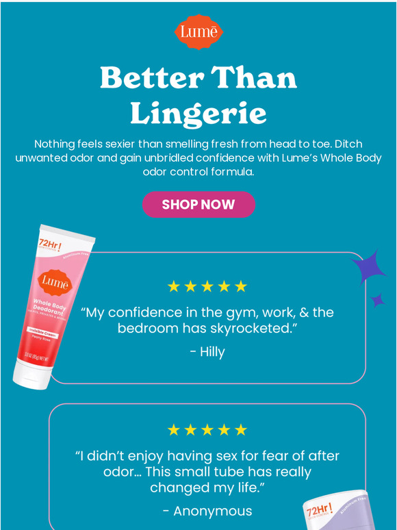 Lume Deodorant Kill body odor not the mood Milled