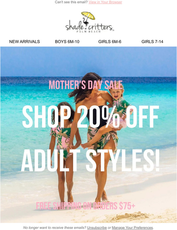 Mother's Day Sale- 20% Off Suits for Mom (& Dad)