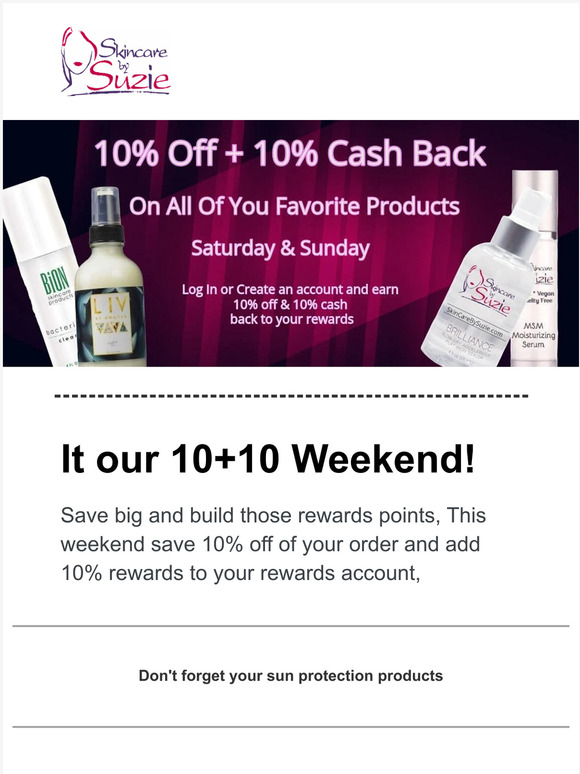 It's 10 + 10 Weekend!