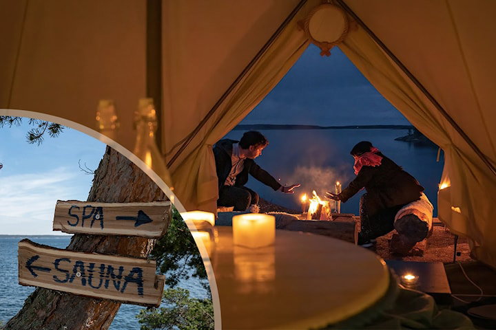 Glamping för 1–4 personer inkl. middag, frukost och aktiviteter