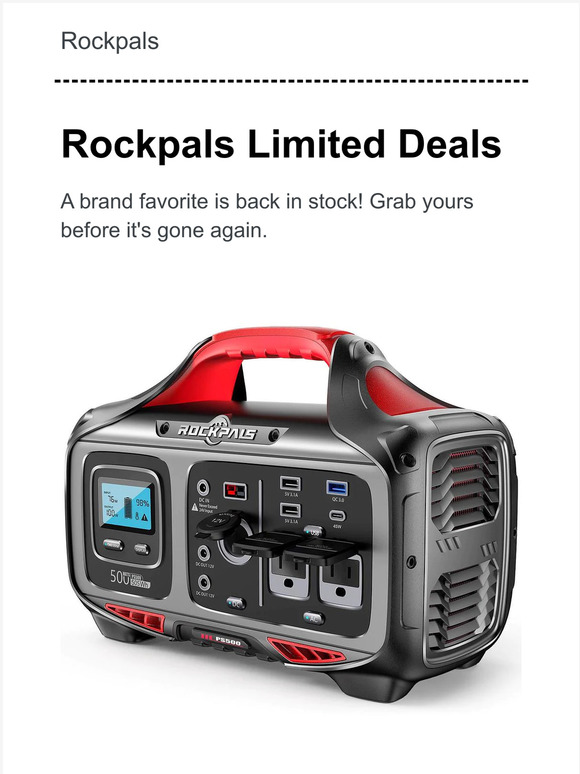 🔥Rockpals Limited Deals--As Low As $99.99 For Power Stations--Valid 6th-15th