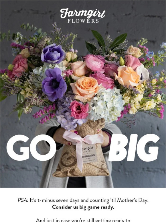 Farmgirl Flowers notoriously big 💐 Milled