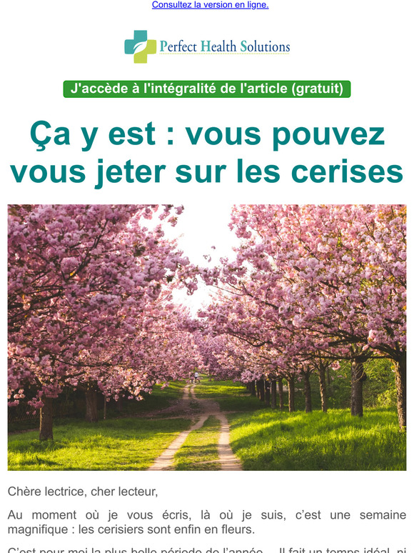 Ça y est : vous pouvez vous jeter sur les cerise