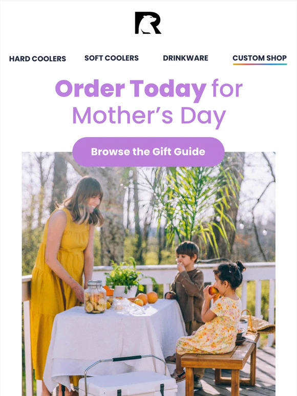 Order today to get Mother’s Day gifts in time!