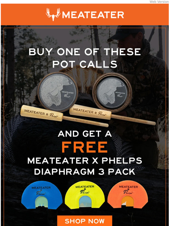 MeatEater FREE MeatEater X Phelps Diaphragm 3 Pack Milled